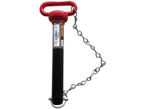 Sparex Red Handle Hitch Pin with Chain & Linch Pin 1-1/4x210mm | S.164322 - Product Image 1