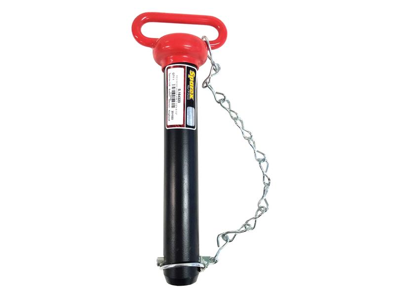 Sparex Red Handle Hitch Pin with Chain & Linch Pin 1-1/2x216mm | S.164323 - Product Image 1