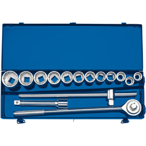 Draper Hi-Torq® Metric Socket Set In Metal Case, 3/4" Sq. Dr. (15 Piece) - TD15M - Farming Parts