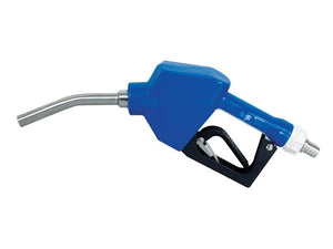 A FuelWorks - AdBlue Plastic Nozzle in blue and black, designed for UREA/DEF applications, identified as Sparex Part Number S.164440, is isolated on a white background.