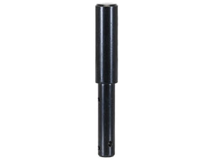 A black cylindrical metal tool, identified as the "Top link pin - Dual category 19 - 25mm Cat.1/2 Heavy Duty" (Sparex Part Number: S.164531) from Sparex, features two holes near one end and is coated with a Black Duty EPD Plated finish for enhanced durability, making it suitable for use as a drill or machining attachment component.