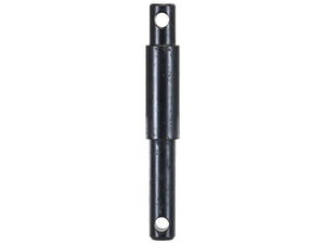 A heavy-duty black cylindrical metal rod with a hole at each end, featuring EPD plating for superior corrosion protection. This rod is the Lower Link Pin - Dual Category 22 - 28 - 22mm Cat.1/2 Heavy Duty (Sparex Part Number: S.164534) from Sparex.