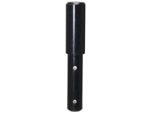 A Top link pin from Sparex, dual category 25 - 32mm Cat.2/3 Heavy Duty (Sparex Part Number: S.164536), is a black cylindrical metal pin with two holes near the bottom, featuring a heavy-duty EPD plated finish.