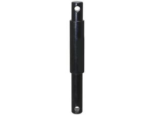 The Sparex Top Link Pin (Dual category 25 - 32 - 25mm Cat.2/3 Heavy Duty, Part Number: S.164537) is a black metal rod featuring identical cylindrical sections on each end, each equipped with a small hole. It is designed for heavy-duty use and built to last, offering superior corrosion protection.