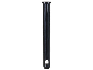 The Sparex Top Link Pin 19x166mm Cat. 1 Heavy Duty (Sparex Part Number: S.164569) is a black cylindrical metal pin with a circular hole near the bottom, featuring EPD Plating for enhanced corrosion protection.