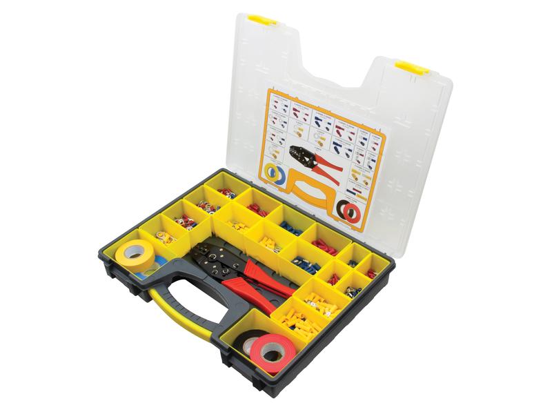 Pre Insulated Terminal Kit with Crimp Tool, Double Grip Assorted (Carry Case 525 pcs.) | Sparex Part Number: S.164677