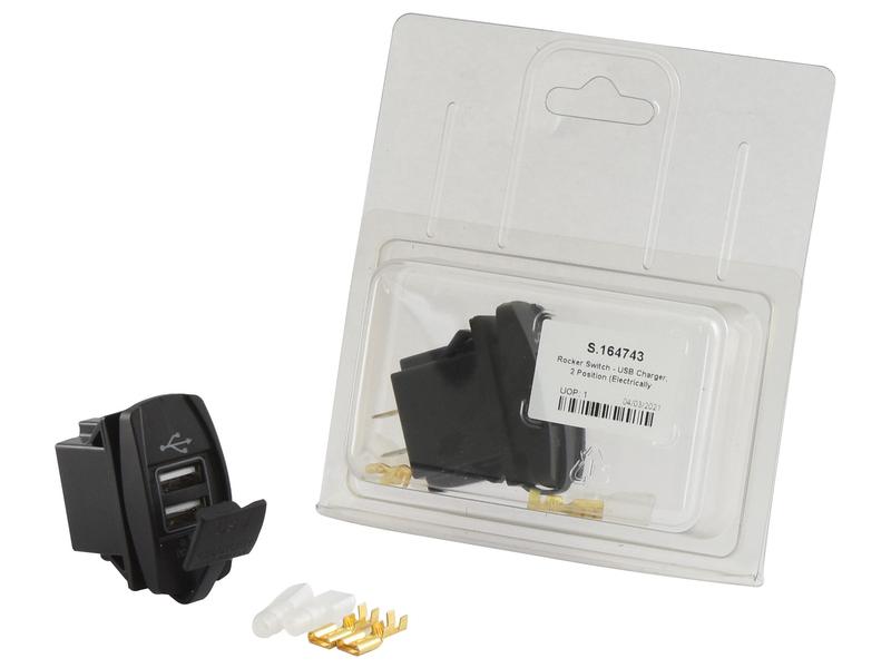 Rocker Switch - USB Charger, 2 Position, 1 pc. Agripak | Sparex Part Number: S.164743