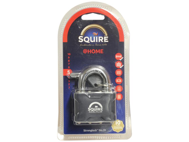 Squire Stronglock Pin Tumbler Padlock - Key Alike - Steel, Body width: 54mm (Security rating: 5) | Sparex Part Number: S.164757