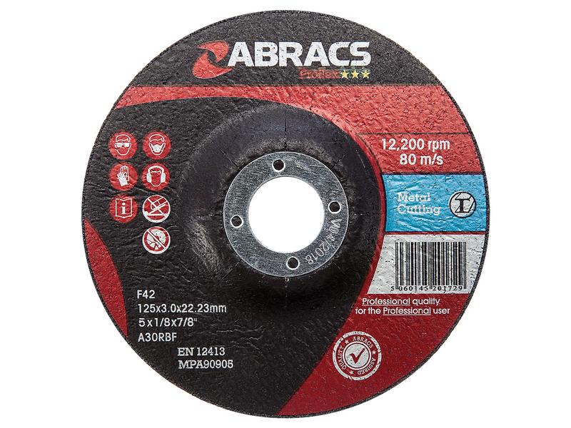 Metal Cutting Disc Ø125 x 3 x 22.23mm A30RBF | Sparex Part Number: S.164773