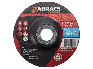 Metal Cutting Disc Ø125 x 3 x 22.23mm A30RBF - Sparex Part No. S.164773