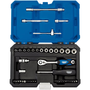 Draper Multi-Drive® Metric Socket Set, 1/4" Sq. Dr. (43 Piece) - B43MDSN/B - Farming Parts