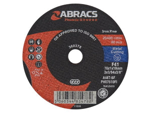 Metal | INOX Slitting Disc - Premium Phoenix II 5* Ø75 x 1 x 10mm A46TBF - Sparex Part No. S.164803