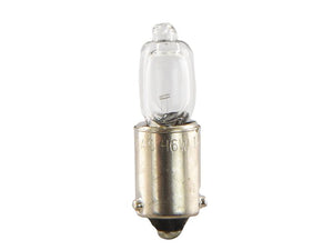 A clear glass light bulb with a metal base is shown against a white background. The bulb appears to be the Sparex Halogen H6W, 12V, 6W model, compatible with the BAX9s socket, identified by Sparex Part Number: S.164844.