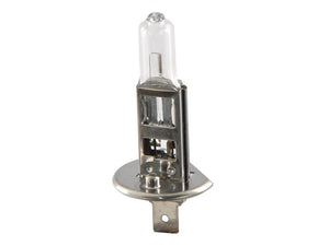 The Lightbooster Core50 Headlight (Halogen) by Sparex, designed for automotive lighting, features a 12V, 55W H1 halogen bulb with a metal base and clear glass case; available in a convenient twin pack under Sparex Part Number S.164857.