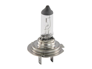 A single Lightbooster Core50 Halogen Head Light Bulb with a metal base and clear glass top, part of the Twin Pack H7 series by Sparex (Sparex Part Number: S.164865).