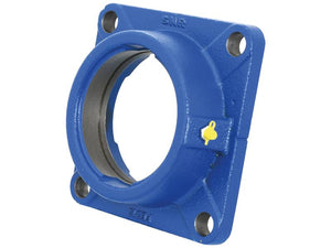 A blue, square-shaped Sparex NTN SNR Bearing Housing Only (FE212) with four mounting holes, designed to hold a bearing (Sparex Part Number: S.164887).