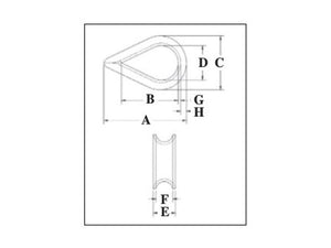 Crosby Wire Rope Thimble G411 - Ø8mm (4 pcs.) | S.164938 - Product Image 2