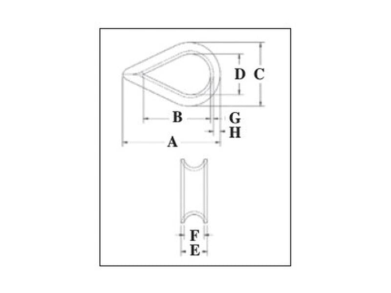 Crosby Wire Rope Thimble G411 - Ø11-13mm (4 pcs.) | S.164940 - Product Image 2
