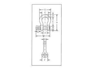 Crosby Screw Pin Anchor Shackle G209 - SWL: 1/3T, Size: 3/16'' (5 pcs.) | S.164941 - Product Image 2