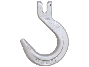 A Clevis Foundry Hook (A-1359) with "Crosby" inscribed at the bottom, featuring a partially open curved design, a small hole near the top, and designed to be part of a robust chain for safe working load applications. It's suitable for chains with an Ø10mm diameter and can be identified by Sparex Part Number S.165004.