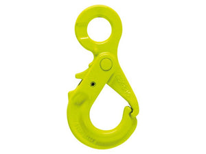 The Eye Safety Hook - OBK-7/8-10 from Sparex, featuring an 8mm chain diameter and a latch for securing loads, is designed for rigging and lifting applications and ensures a safe working load.