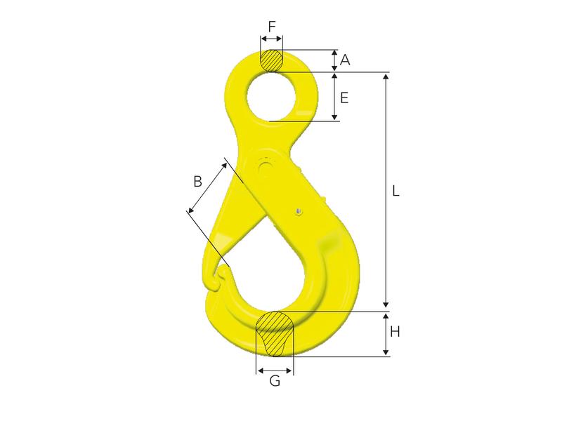 Crosby Eye Safety Hook - OBK-10-10, Chain Ø: 10mm | S.165041 - Product Image 2