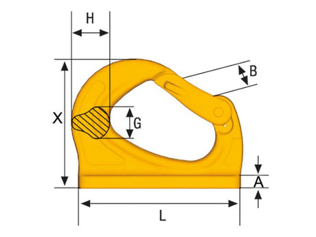 Crosby Weld-On Hook UKN - SWL: 0.75T | S.165051 - Product Image 3
