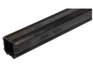 Close-up of a black, elongated, square-profile metal bar from the Sparex PTO Tube Series, measuring 3 meters in length (Sparex Part Number: S.165090), with a slightly reflective surface, showing ridges along its length and a hollow core.