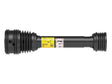 The Sparex PTO Guard SFT S6-80° (Lz), measuring 1210mm in length, includes one black drive shaft with ribbed ends and yellow safety warning labels at its center. This high-quality component is part of the advanced Bondioli & Pavesi PTO Series and comes with 1 x 86mm, 1 x 89mm, and 128mm rings. The Sparex Part Number for this product is S.165118.