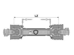 Bondioli & Pavesi PTO Shaft - (Lz) Length: 1210mm, 1 3/8'' x 6 Spline Q.R. to 1 3/8'' x 6 Spline Q.R. [BRANDSAVE] | S.165136 - Product Image 2