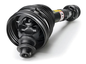 A Bondioli & Pavesi PTO Shaft from the Sparex brand, featuring a wide-angle design with one end measuring 1210mm in length and equipped with 1 3/8'' x 6 spline connections at an 80° W.A. to a 1 3/8'' x 6 spline Q.R., includes interconnected components, protective casings, and detailed engravings.