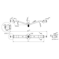 Anti Twist Draw Bar Cat.1 Ø22 MM Heavy-Duty Design - Sparex Part S.165199