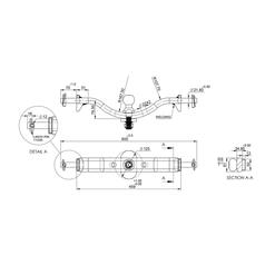 Anti Twist Draw Bar Cat.1 Ø22 MM Heavy-Duty Tractor Part - Sparex Part S.165200