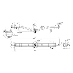 Anti Twist Draw Bar CAT. 2 Heavy-Duty Linkage Part - Sparex Part S.165201