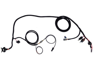 An image of the ISOBUS Basic Kit Full Harness from Sparex (Part Number: S.165279), a black automotive wiring harness with various connectors, labeled as 60A and IP67-certified, coiled and laid out against a white background.