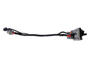 The ISOBUS FrontPlug for Basic Kit (Sparex Part Number: S.165280) by Sparex features a black cable harness with connectors on both ends, a metallic mounting plate in the middle, and IP67 certification for reliable performance.