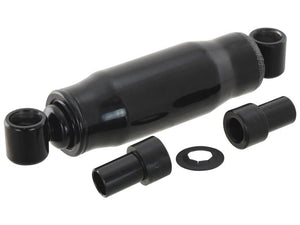 The black Sparex Shock Absorber Kit (Sparex Part Number: S.165394), complete with mounting hardware—two bushings and a washer—is showcased on a white background. This kit is suitable for Sears models; product codes are available upon request.