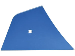 The "Shin - RH (Lemken)" from Sparex, part number S.165460, is a blue right triangular metal plate with a curved hypotenuse and a small square hole in the center, designed for use with RH Fittings.