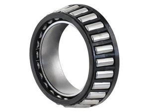 A cylindrical roller bearing with metal rollers arranged evenly around the circumference of an inner ring, akin in precision to a high-quality Metric Bearing, is exemplified by the Sparex Taper Roller Bearing (T-Z-580651.02.TR1W), Sparex Part Number S.165642.