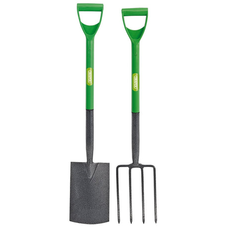 Draper Carbon Steel Garden Fork And Spade Set, Green - DSDF/SET - Farming Parts