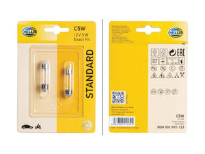 Hella Light Bulb (Halogen) C5W, 12V, 5W, SV8.5-8 (Clamshell 2 pcs.) | S.165678 - Product Image 2