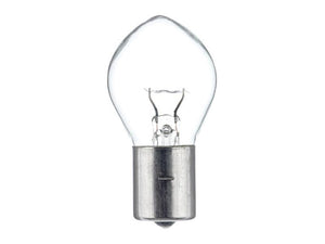 A clear 12V 35W halogen light bulb with a BA20s metal base is shown against a white background. This light bulb is identified as the Sparex Light Bulb (Halogen) F2, Part Number S.165680.