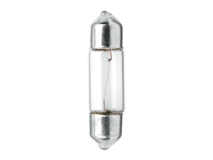 The Sparex Light Bulb (Halogen) M, 12V, 3W, SV7-8 is a small cylindrical component with metal end caps and a visible internal filament designed to work seamlessly in 12V systems.