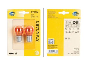 Hella Light Bulb (Halogen) PY21W, 12V, 21W, BAU15s (Clamshell 2 pcs.) | S.165720 - Product Image 2
