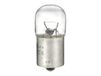 A small, cylindrical halogen light bulb, branded Sparex and named Light Bulb (Halogen) R5W, 12V, 5W, with a metallic BA15d base and a clear glass top that reveals the internal filament. The product is available under Sparex Part Number: S.165728 and comes in a box containing one piece.