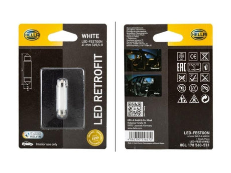 Hella Light Bulb (LED) 12V, 1W, SV8.5-8 (Clamshell 1 pc.) | S.165752 - Product Image 2