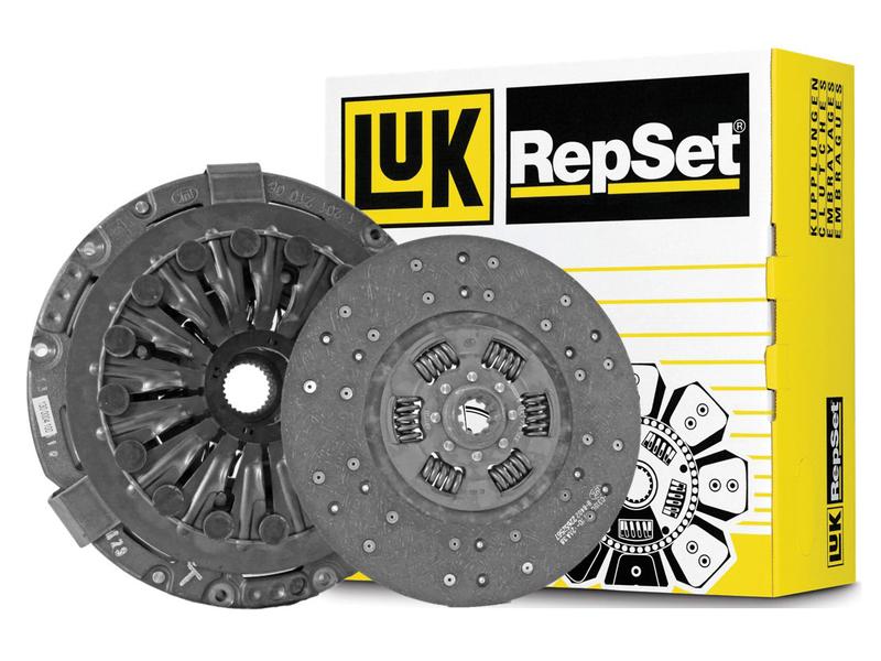 The Sparex Clutch Kit without Bearings (Sparex Part Number: S.165816) features a torsion sprung disc and LUK cover, displayed alongside the pressure plate and clutch disc in front of its branded packaging.