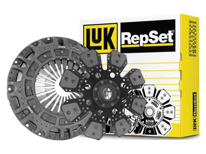 The Sparex clutch kit without bearings, featuring a LUK Cover with pressure plate and cerametallic loose disc, is displayed in front of its branded packaging box. (Sparex Part Number: S.165821).