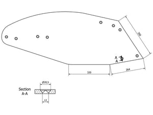 Vulcan Mouldboard - RH (Gregoire Besson) To fit as: 173460 | S.166084 - Product Image 2