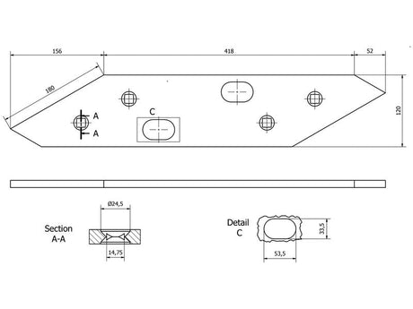 Vulcan Landside Short - RH & LH (Gregoire Besson) To fit as: 177319 | S.166091 - Product Image 3
